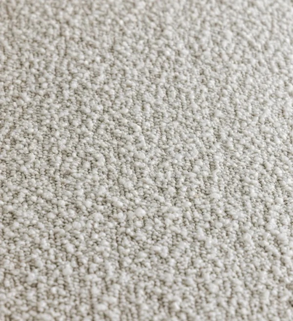 Modern Off-White Fabric + Oak Loveseat