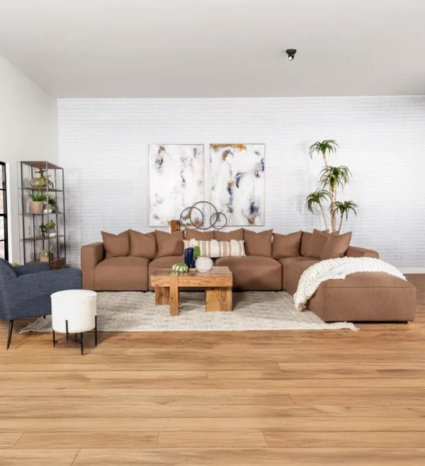 Upholstered Modular Sectional Terracotta