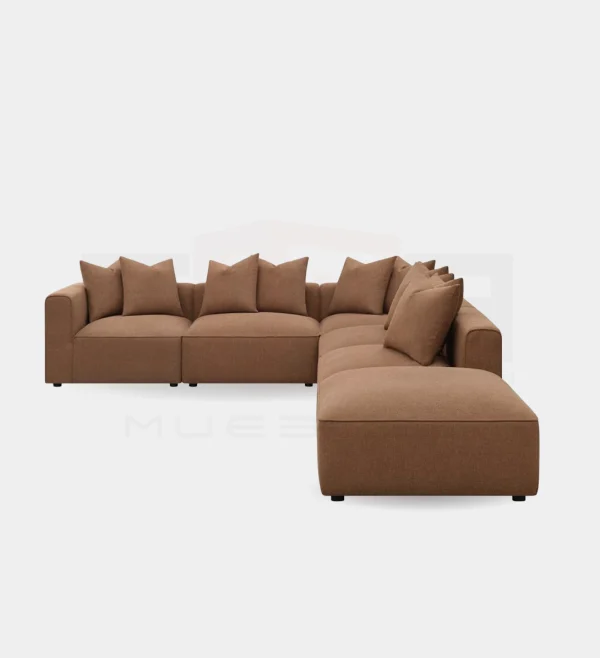 Upholstered Modular Sectional Terracotta