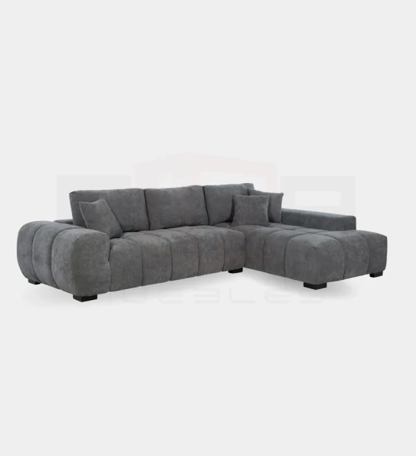 Upholstered Charcoal Grey Sectional Sofa