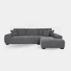 Upholstered Charcoal Grey Sectional Sofa
