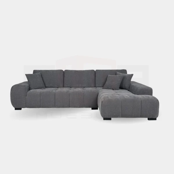 Upholstered Charcoal Grey Sectional Sofa