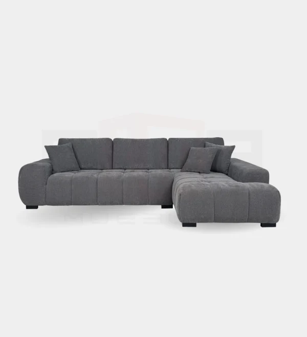 Upholstered Charcoal Grey Sectional Sofa