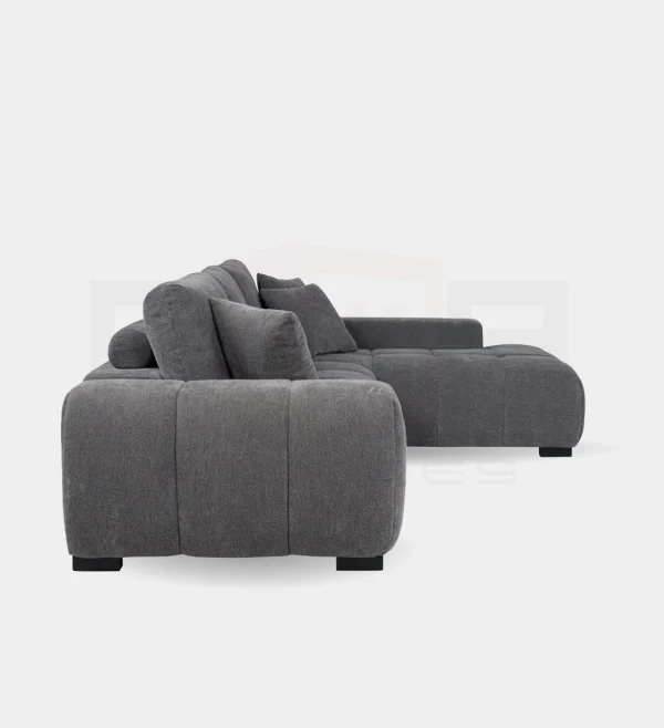 Upholstered Charcoal Grey Sectional Sofa