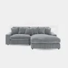 Upholstered Reversible Chaise Sectional Sofa Fog