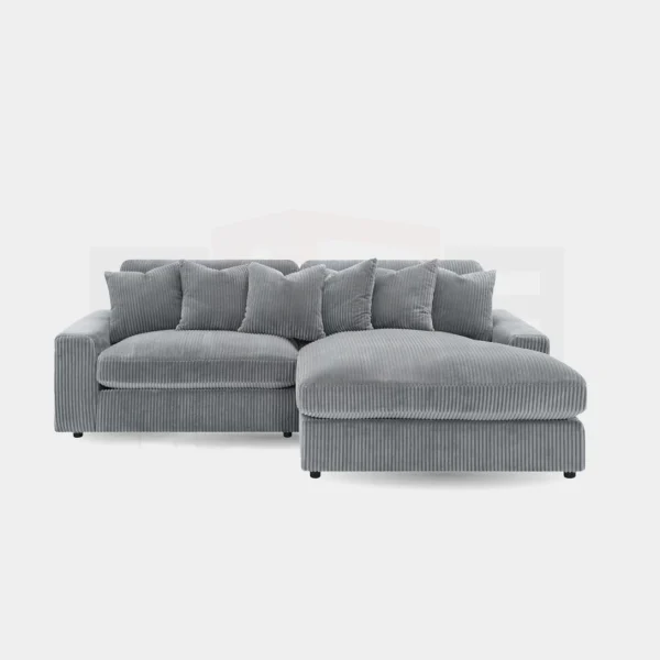 Upholstered Reversible Chaise Sectional Sofa Fog