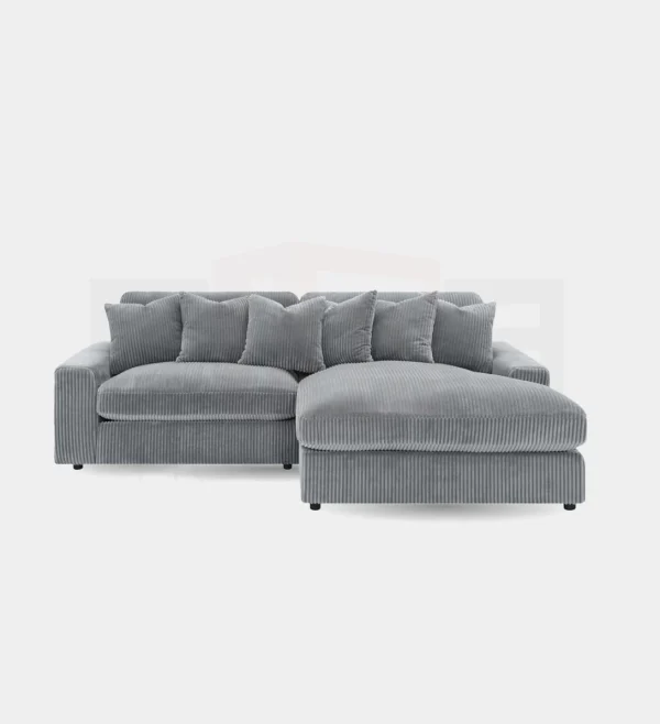 Upholstered Reversible Chaise Sectional Sofa Fog