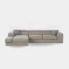 Modern Grey Italian Leather Sofa