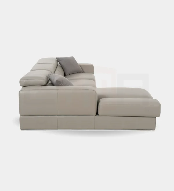 Modern Grey Italian Leather Sofa